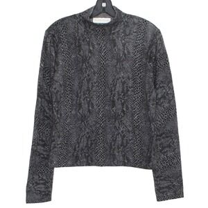 NWT Sweater Wool‎ Angora Cashmere Old Money Quiet Luxury Snake Minimalist Large